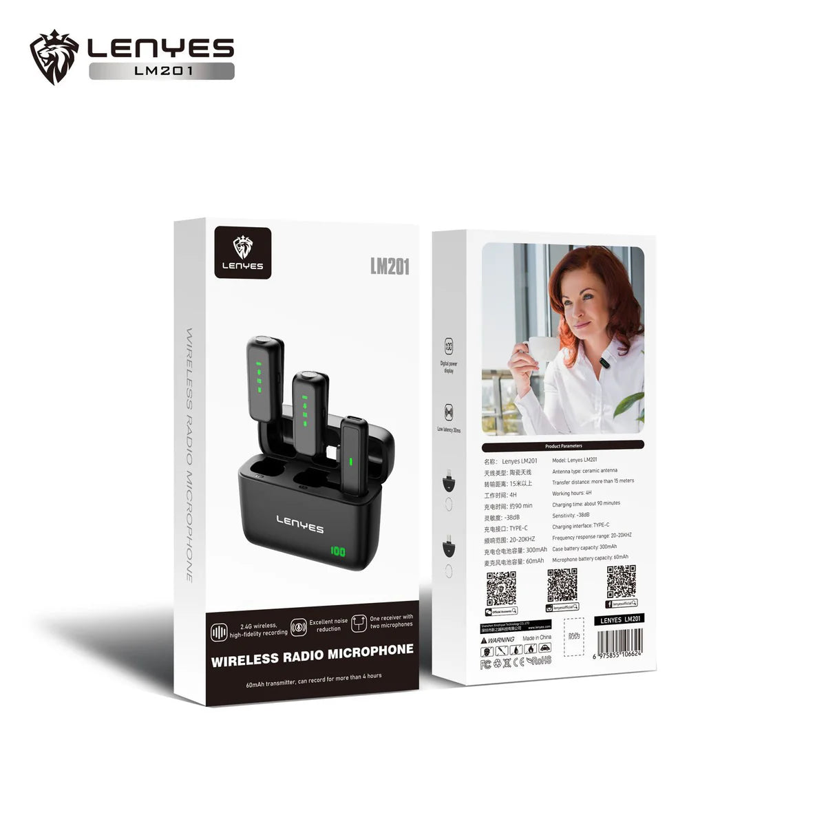 EARBUDS LENYES LM201 Wireless Microphone