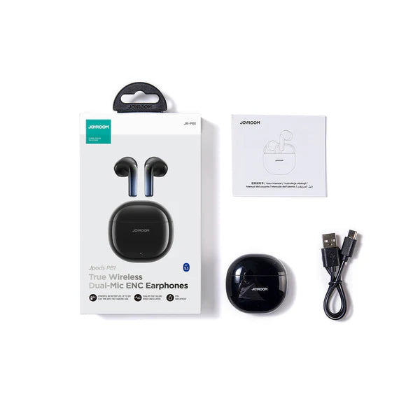 سماعات أذن Jpods Series JR-PB1 اللاسلكية الحقيقية المزودة بميكروفون مزدوج ENC