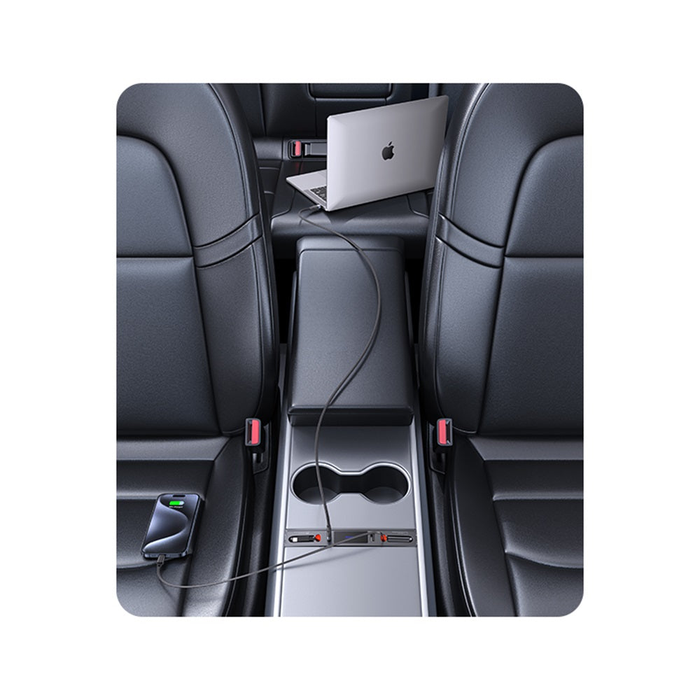 US-SJ649 60 واط 4 منافذ مركز التحكم في السيارة محور شحن لـ Tesla (3/Y) كابل C/L + منفذ C/A