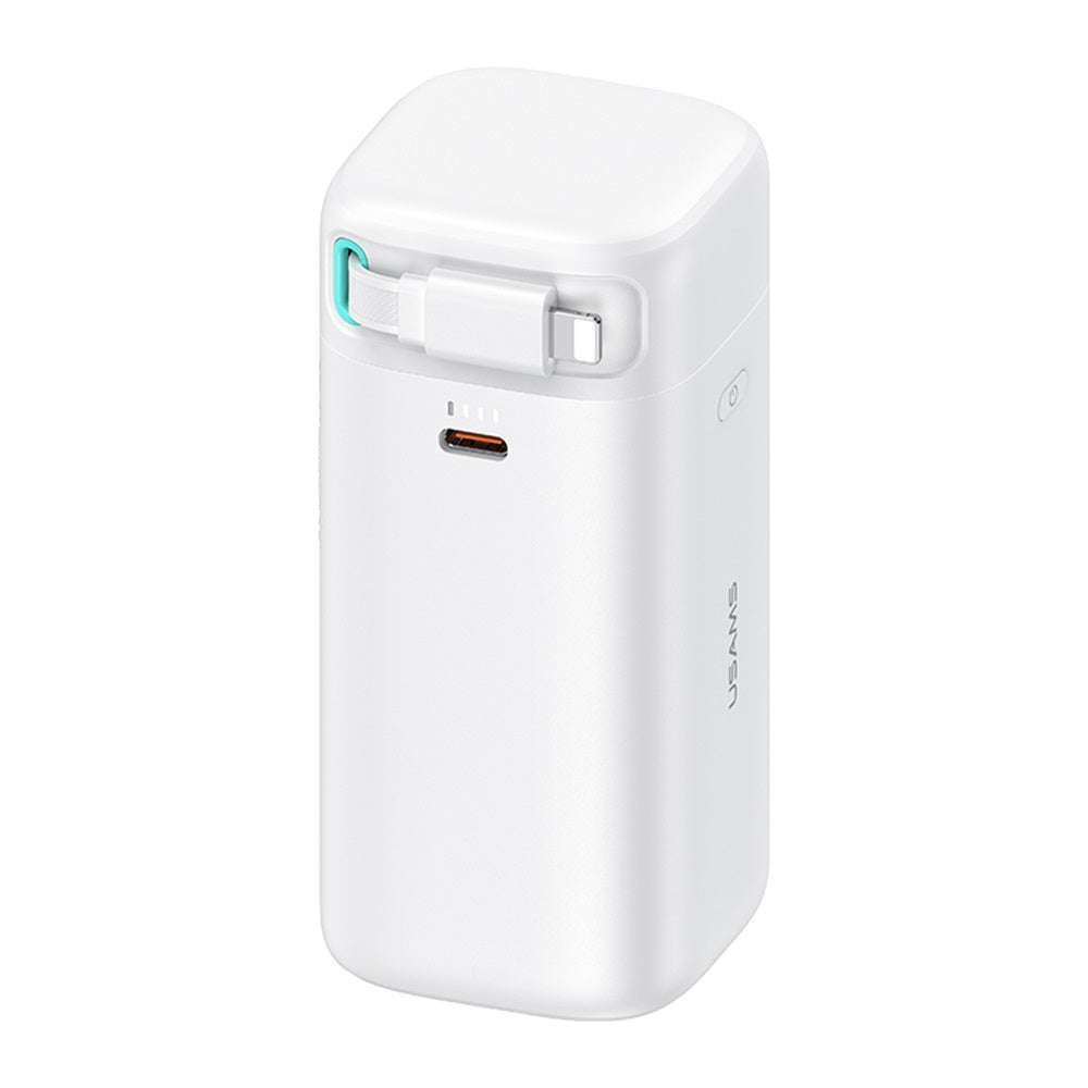 بنك طاقة US-CD217 PD45W ثنائي المخرج للشحن السريع مع وحدة كابل Lightning المغناطيسي القابل للسحب - سلسلة XMF بسعة 18000 مللي أمبير في الساعة