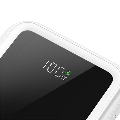 US-CD193 PD20W+QC3.0 باور بانك بشاشة رقمية ومنفذين للشحن السريع وكابلات 10000 مللي أمبير/ساعة