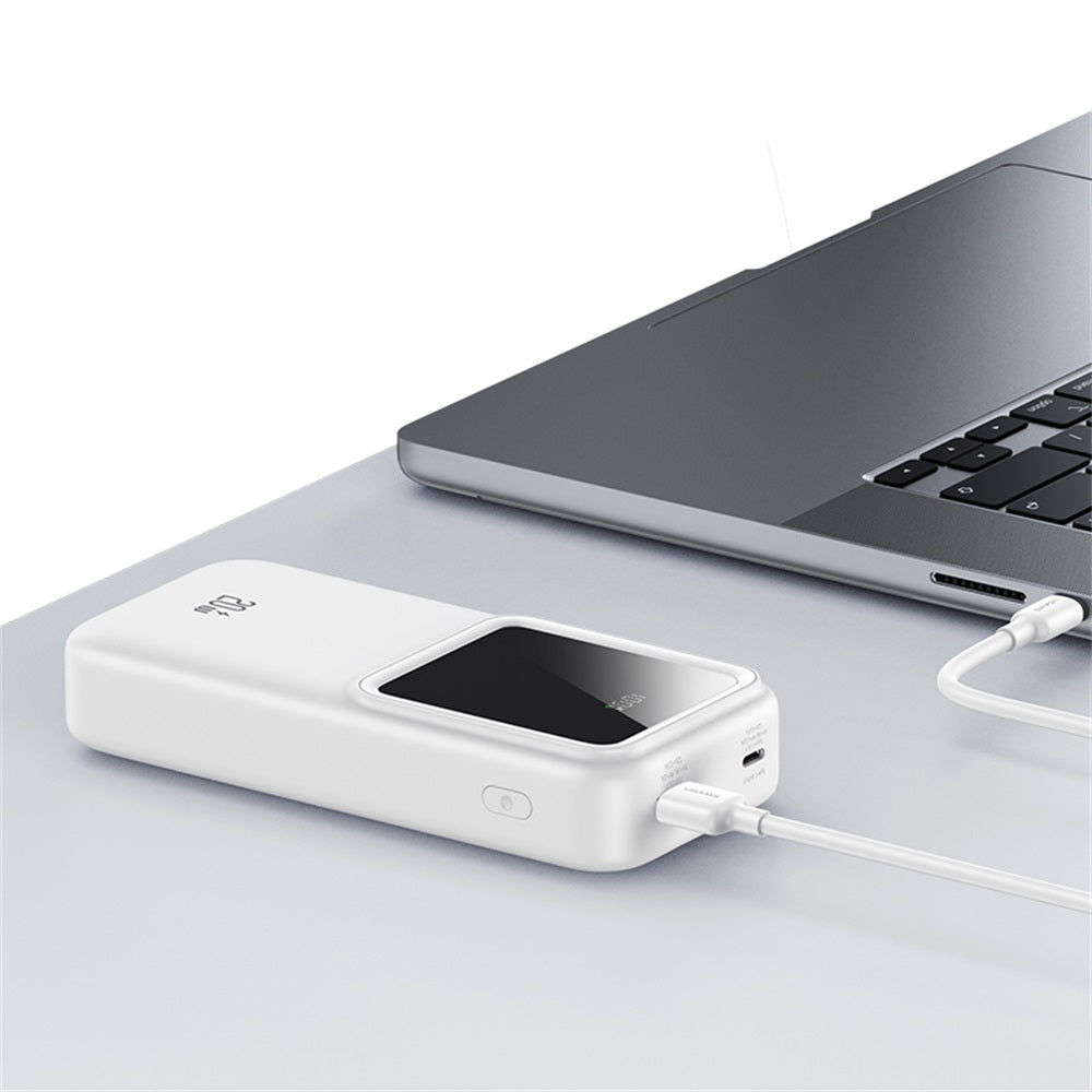 بنك طاقة US-CD213 PD20W+QC3.0 ثنائي المنفذ بشاشة رقمية وشحن سريع مع كابلات مزدوجة - سلسلة X-chel سعة 30000 مللي أمبير/ساعة