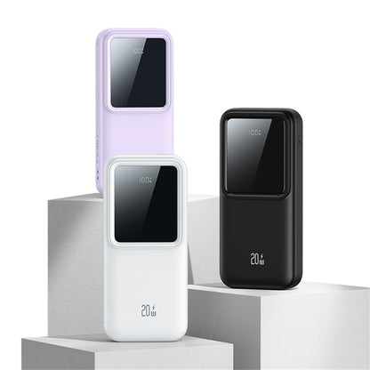 بنك طاقة US-CD213 PD20W+QC3.0 ثنائي المنفذ بشاشة رقمية وشحن سريع مع كابلات مزدوجة - سلسلة X-chel سعة 30000 مللي أمبير/ساعة