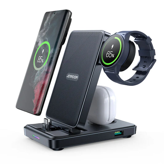 JR-WQS01/JR-WQS02 4-in-1 Foldable Charging Station