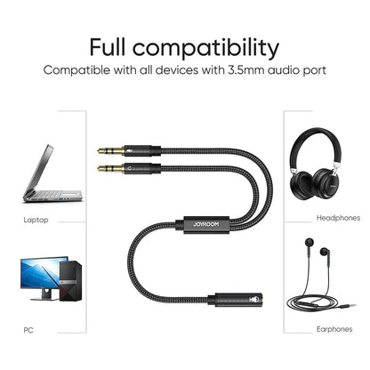 SY-A05 Headphone female to 2-male Y-splitter audio cable