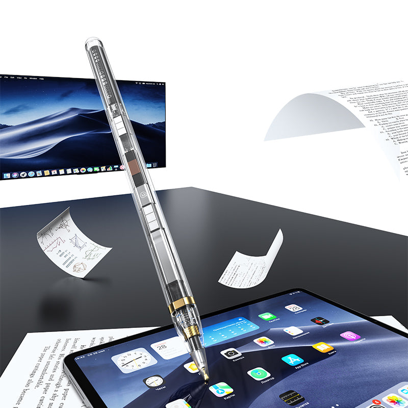 قلم US-ZB264 مغناطيسي شفاف للشحن، حساس للإمالة، يعمل باللمس، لأجهزة iPad