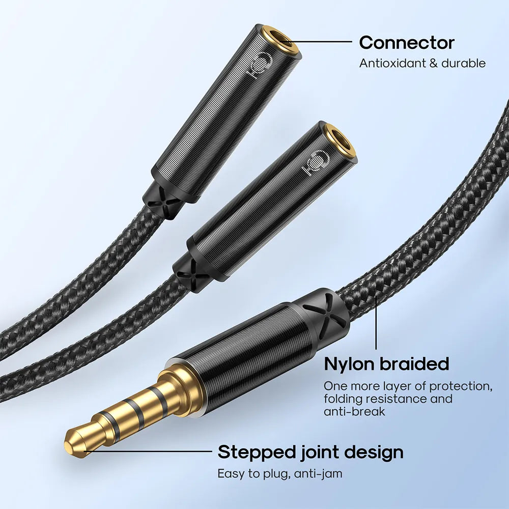 SY-A04 Headphone male to 2-female Y-splitter audio cable