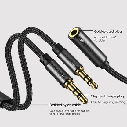 SY-A05 Headphone female to 2-male Y-splitter audio cable