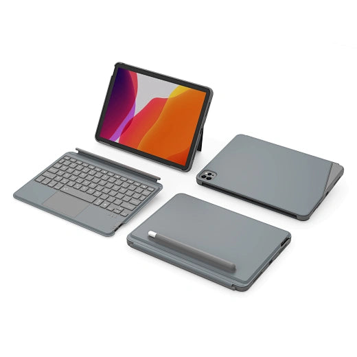 WiWU Combo Magnetic Touch Smart Keyboard Wireless Connection For iPad
