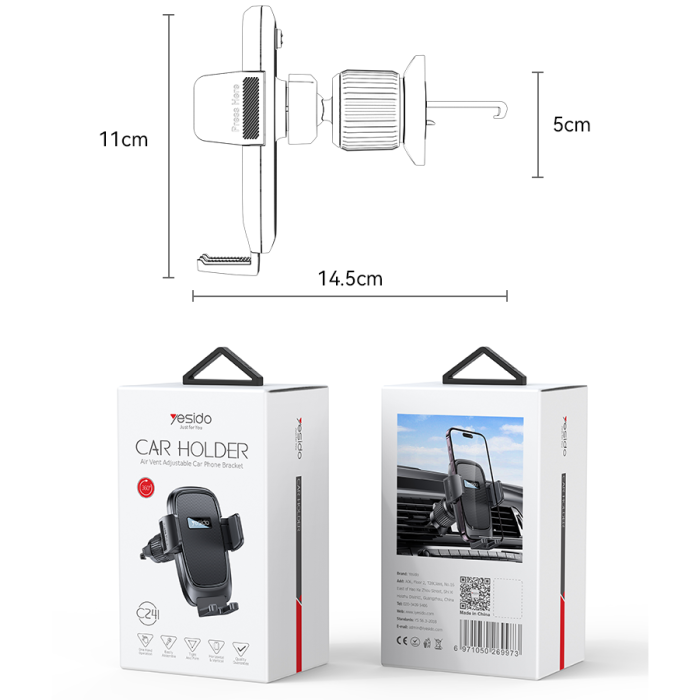 C241 Air Vent Spring Clip Phone Holder