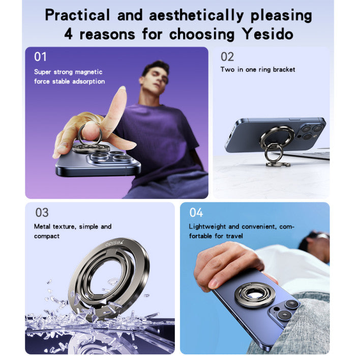 C206 Double Side Magnetic Ring Phone Holder