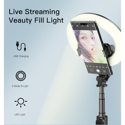 حامل إضاءة LED حلقي SF12 من Yesido مع عصا سيلفي