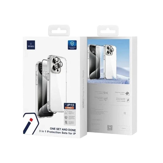 WiWU iPhone 3 in 1 Protection Set