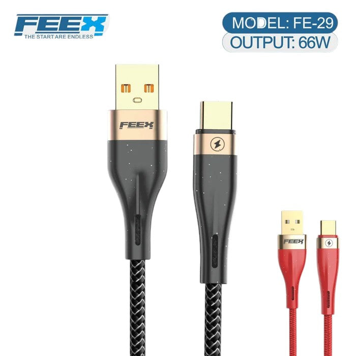 كابل بيانات FEEX FE-29 USB إلى Type-C (66 واط)