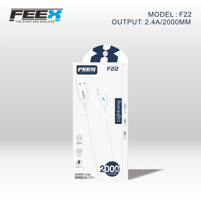 كابل بيانات FEEX F22 USB إلى Lightning