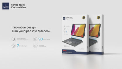 لوحة مفاتيح WiWU Combo Magnetic Touch الذكية اللاسلكية لجهاز iPad